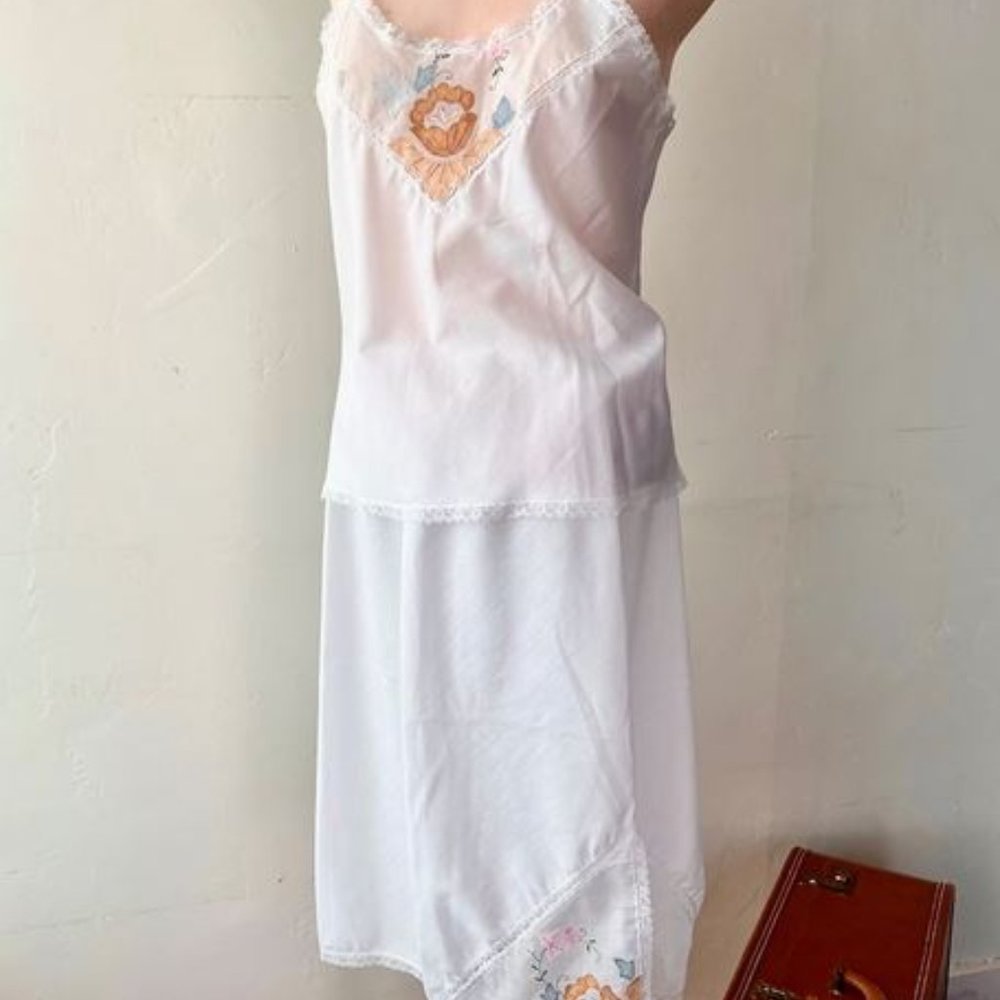 Vintage Lace White Camisole top and slip